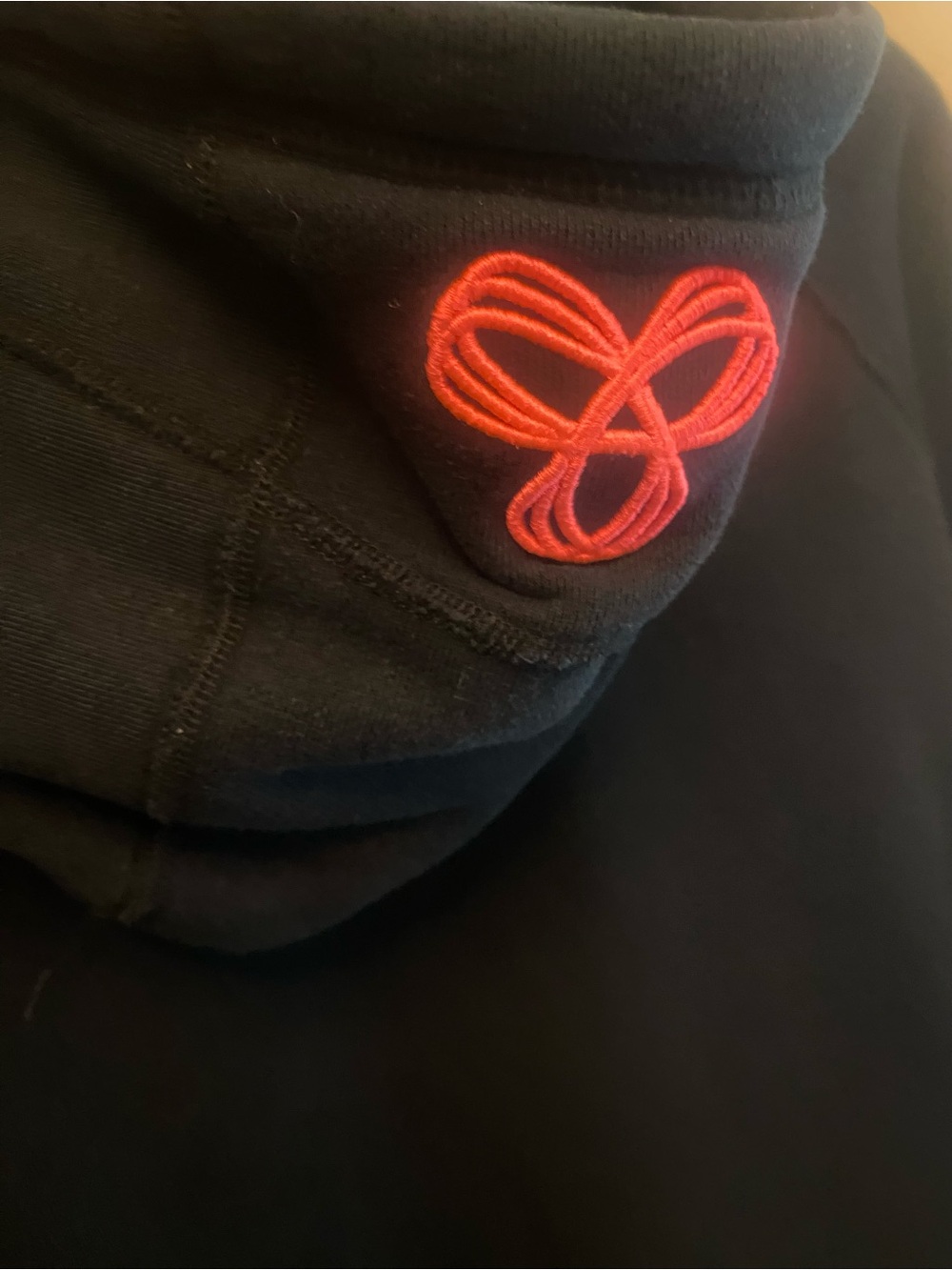 TNA Black Hoodie with Red Embroidered Loop Logo Size large